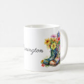 Mug Fleurs lumineuses en bottes (Devant droit)