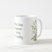 Mug Fleurs Lys Blanches (Devant droit)