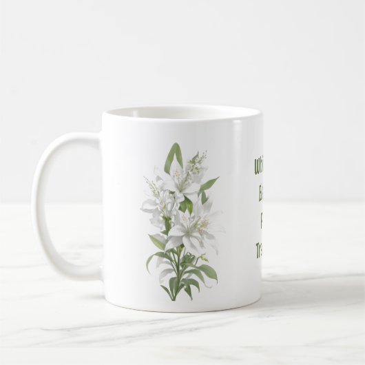 Mug Fleurs Lys Blanches (Gauche)