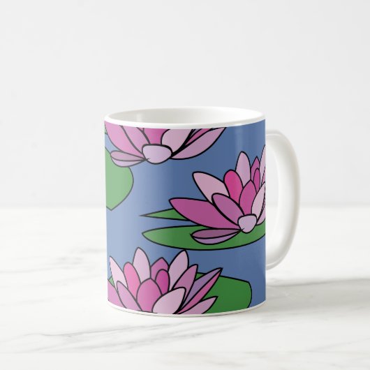 Mug Fleurs Lys D'Eau (Devant droit)