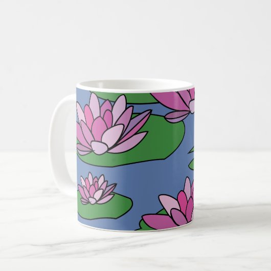 Mug Fleurs Lys D'Eau (Devant gauche)