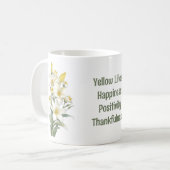 Mug Fleurs Lys Jaunes (Devant gauche)