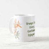 Mug Fleurs Lys orange (Devant gauche)