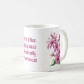 Mug Fleurs Lys Orientales Roses (Devant droit)