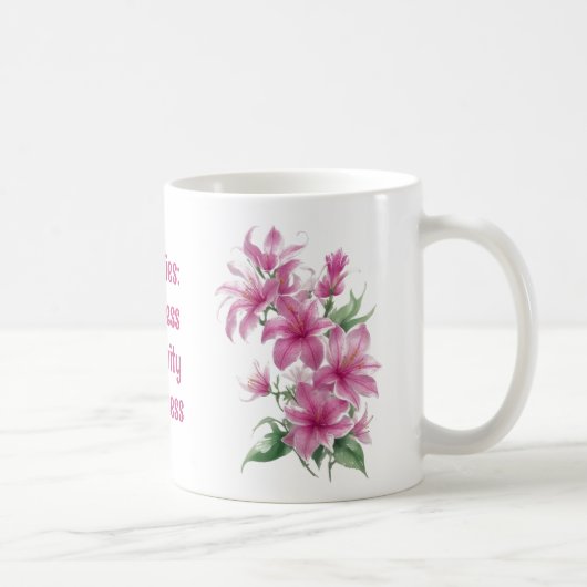 Mug Fleurs Lys Orientales Roses (Droite)
