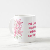 Mug Fleurs Lys Roses (Devant gauche)