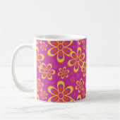 Mug Fleurs Magenta violet Motif sans joint (Gauche)