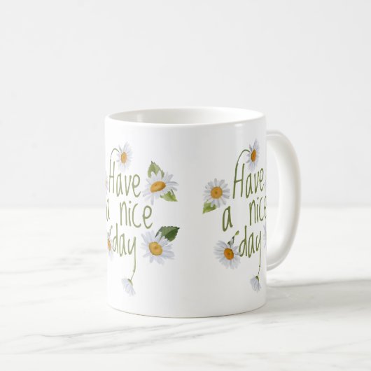 Mug Fleurs marguerites (Devant droit)