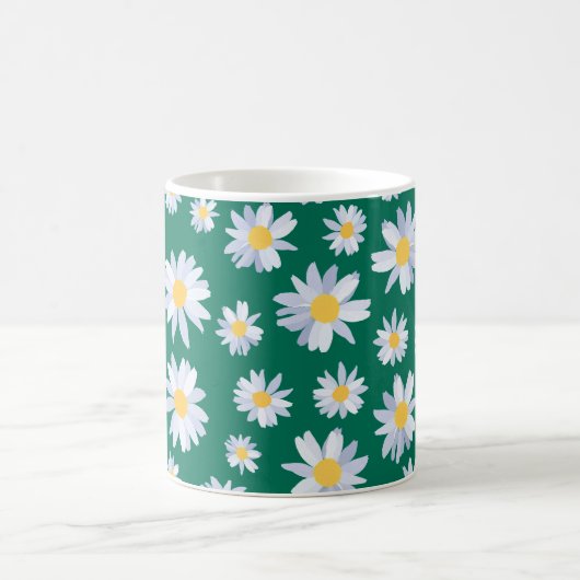 Mug Fleurs marguerites blanches de classe design botan (Centre)