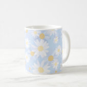 Mug Fleurs marguerites Bleues Classiques (Devant droit)
