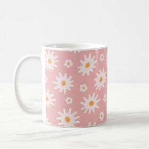 Mug Fleurs marguerites sans couture motif. Fond floral