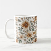 Mug Fleurs Marron Crème (Gauche)