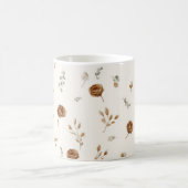 Mug Fleurs Marron Crème (Centre)