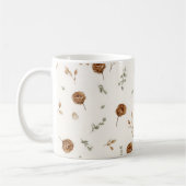 Mug Fleurs Marron Crème (Gauche)