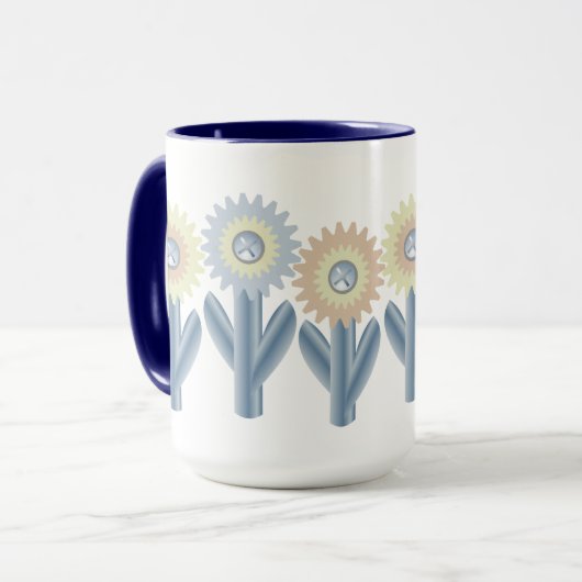 Mug Fleurs Mécaniques (Devant gauche)