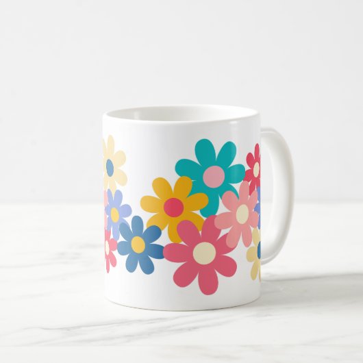 Mug Fleurs mignonnes (Devant droit)