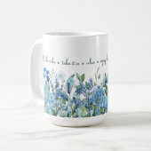 Mug "Fleurs Minces" Bleues (Devant gauche)