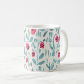 Mug Fleurs minuscules : Aquarelle transparente (Devant droit)