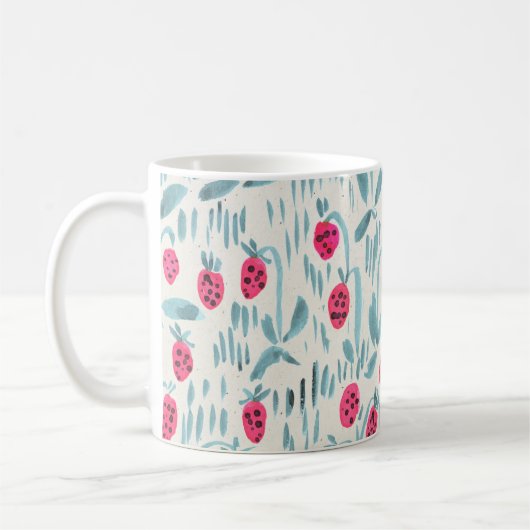 Mug Fleurs minuscules : Aquarelle transparente (Gauche)