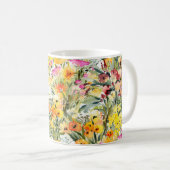Mug Fleurs Minuscules Champ : Aquarelle Lumineuse. (Devant droit)