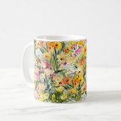 Mug Fleurs Minuscules Champ : Aquarelle Lumineuse. (Devant gauche)
