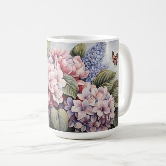 Mug Fleurs mixtes - Fleurs Pastel Classiques (Devant droit)