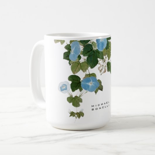 Mug Fleurs Moderne Nom Propre Professionnel (Devant gauche)