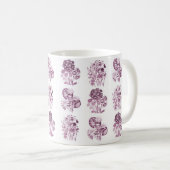 Mug Fleurs monochromes bordeaux (Devant droit)