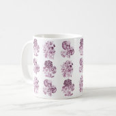 Mug Fleurs monochromes bordeaux (Devant gauche)