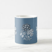 Mug Fleurs monochromes en bleu (Centre)