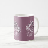 Mug Fleurs monochromes en mauve (Devant droit)