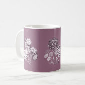 Mug Fleurs monochromes en mauve (Devant gauche)