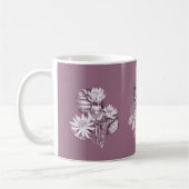 Mug Fleurs monochromes en mauve (Gauche)