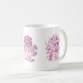 Mug Fleurs monochromes en rose (Devant droit)
