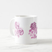 Mug Fleurs monochromes en rose (Devant gauche)