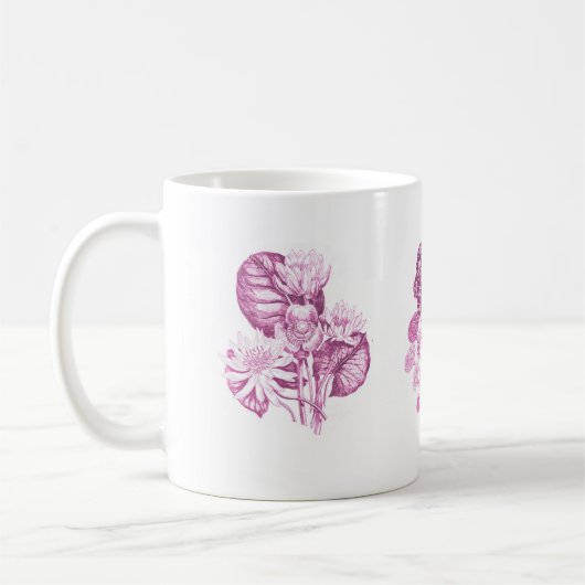 Mug Fleurs monochromes en rose (Gauche)