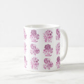 Mug Fleurs monochromes en rose (Devant droit)