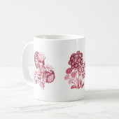 Mug Fleurs monochromes en rouge (Devant gauche)
