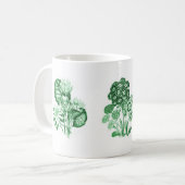 Mug Fleurs monochromes en vert (Devant gauche)