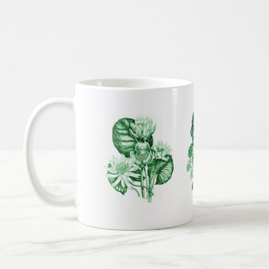 Mug Fleurs monochromes en vert (Gauche)