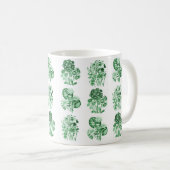 Mug Fleurs monochromes en vert (Devant droit)
