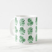 Mug Fleurs monochromes en vert (Devant gauche)
