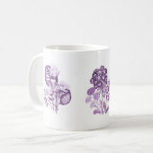 Mug Fleurs monochromes en violet (Devant gauche)