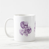 Mug Fleurs monochromes en violet (Gauche)