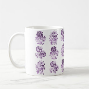 Mug Fleurs monochromes en violet