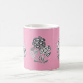 Mug Fleurs monochromes sur fond rose (Centre)