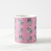 Mug Fleurs monochromes sur fond rose (Centre)