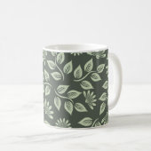 Mug Fleurs motif vert printemps (Devant droit)