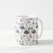 Mug Fleurs motifs roses flamingo sans coutures, feuill (Devant droit)