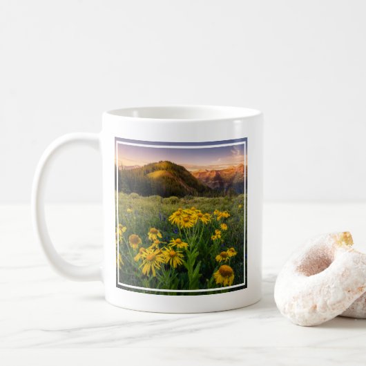 Mug Fleurs | Mountain Meadow Crested Butte Colorado (Avec donut)